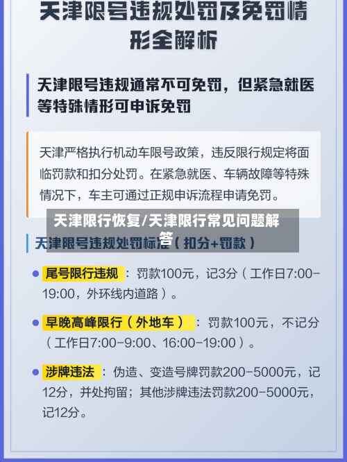 天津限行恢复/天津限行常见问题解答-第2张图片
