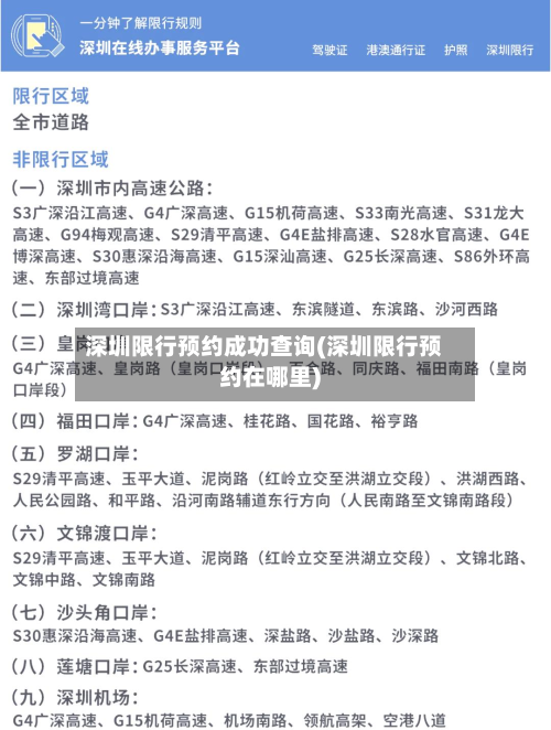 深圳限行预约成功查询(深圳限行预约在哪里)-第2张图片