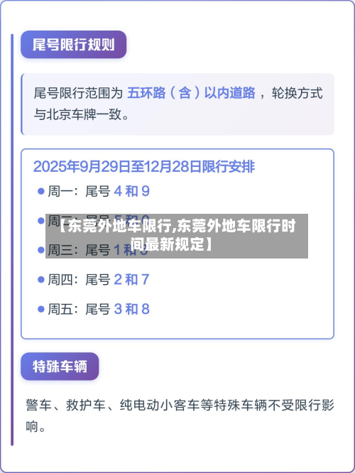 【东莞外地车限行,东莞外地车限行时间最新规定】