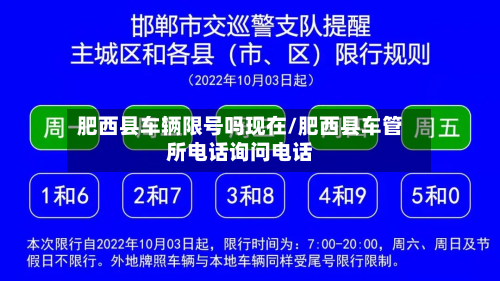 肥西县车辆限号吗现在/肥西县车管所电话询问电话-第2张图片