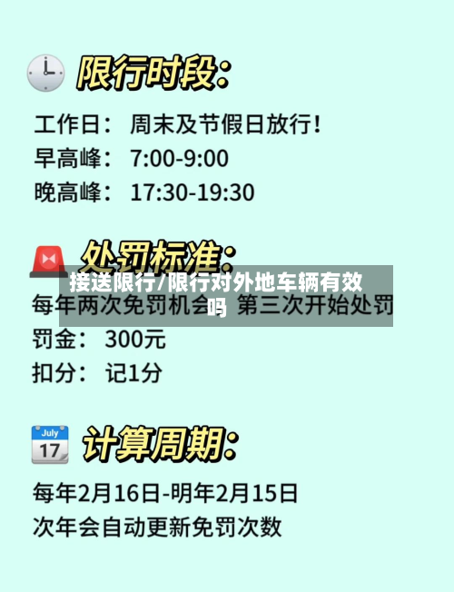 接送限行/限行对外地车辆有效吗