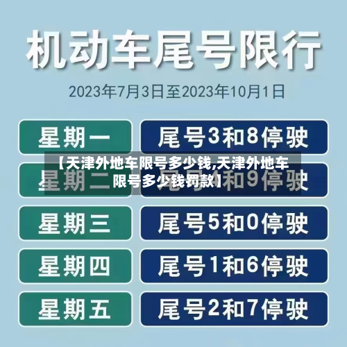 【天津外地车限号多少钱,天津外地车限号多少钱罚款】-第3张图片