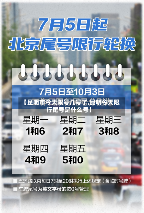 【昆明市今天限号几号了,昆明今天限行尾号是什么号】