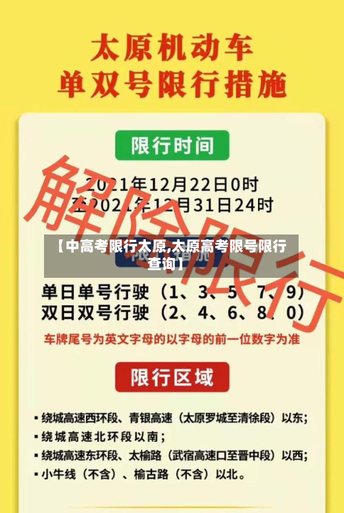 【中高考限行太原,太原高考限号限行查询】