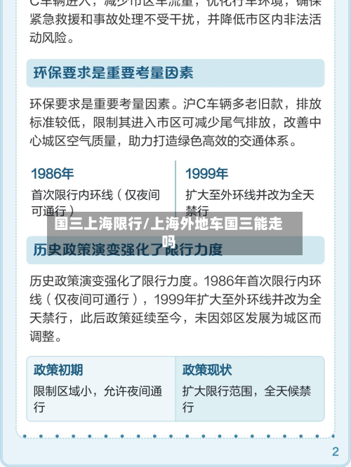 国三上海限行/上海外地车国三能走吗