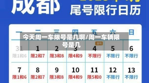今天周一车限号是几啊/周一车辆限号是几