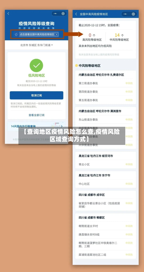 【查询地区疫情风险怎么查,疫情风险区域查询方式】