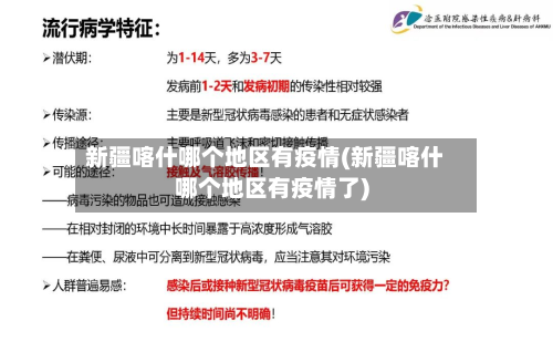 新疆喀什哪个地区有疫情(新疆喀什哪个地区有疫情了)