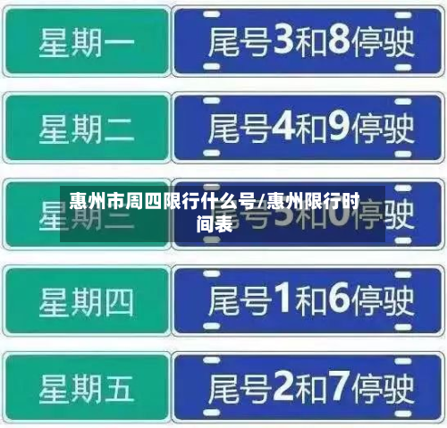 惠州市周四限行什么号/惠州限行时间表-第3张图片