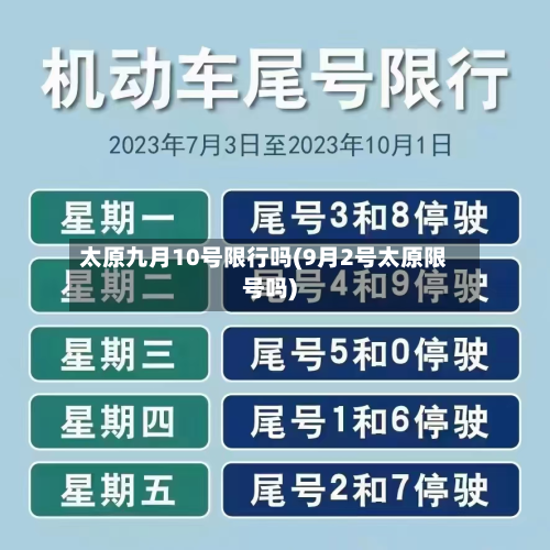 太原九月10号限行吗(9月2号太原限号吗)-第3张图片