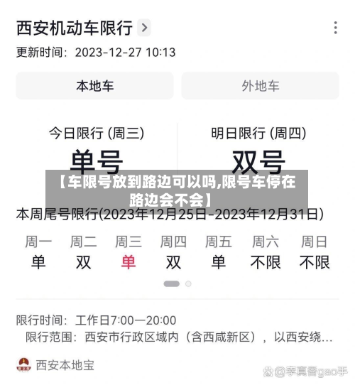 【车限号放到路边可以吗,限号车停在路边会不会】-第2张图片