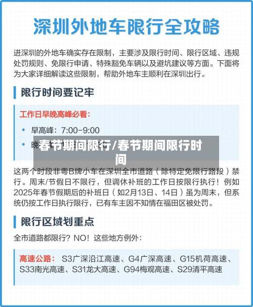 春节期间限行/春节期间限行时间