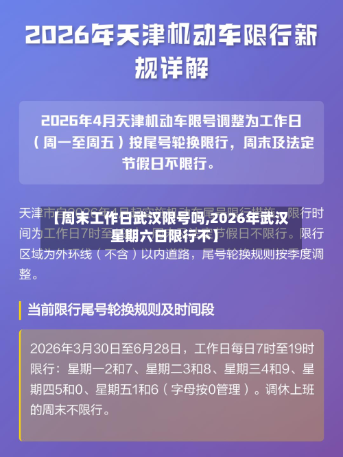 【周末工作日武汉限号吗,2026年武汉星期六日限行不】-第3张图片