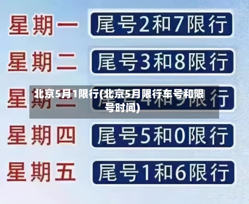 北京5月1限行(北京5月限行车号和限号时间)