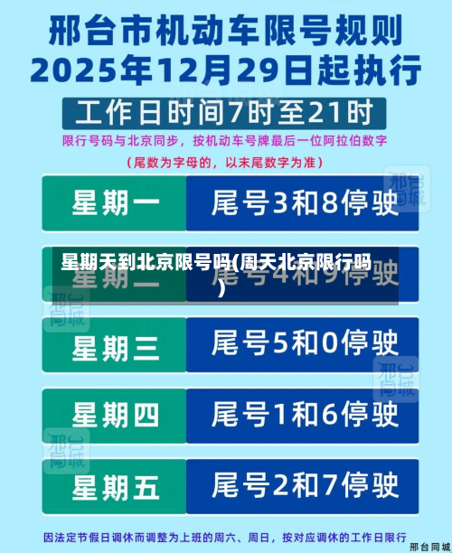 星期天到北京限号吗(周天北京限行吗)-第2张图片
