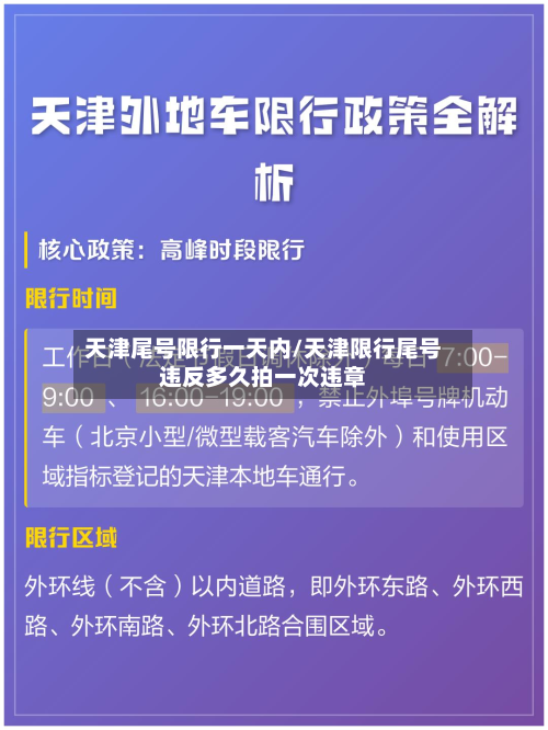 天津尾号限行一天内/天津限行尾号违反多久拍一次违章-第3张图片