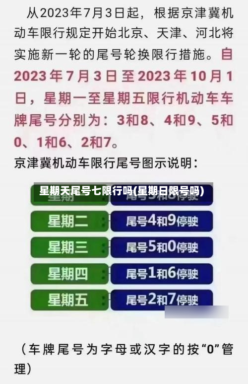 星期天尾号七限行吗(星期日限号吗)-第3张图片
