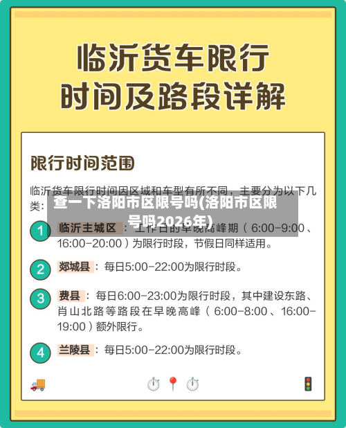 查一下洛阳市区限号吗(洛阳市区限号吗2026年)-第2张图片