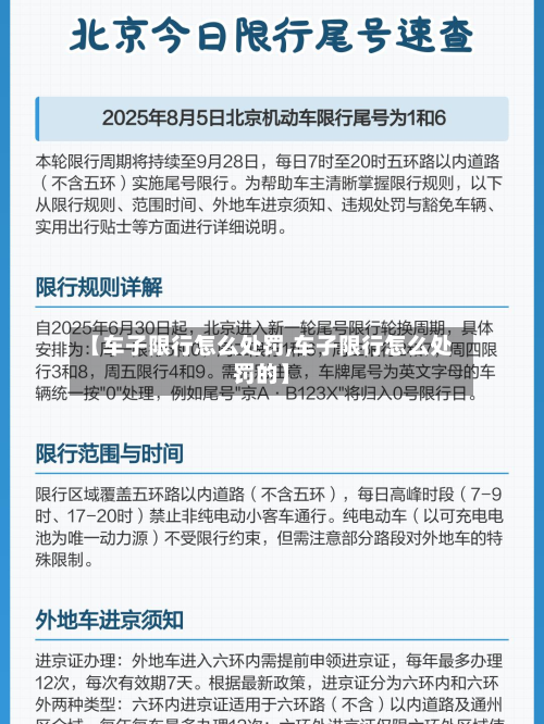 【车子限行怎么处罚,车子限行怎么处罚的】-第2张图片