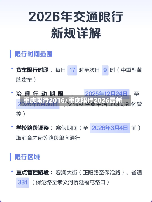 重庆限行2016/重庆限行2026最新