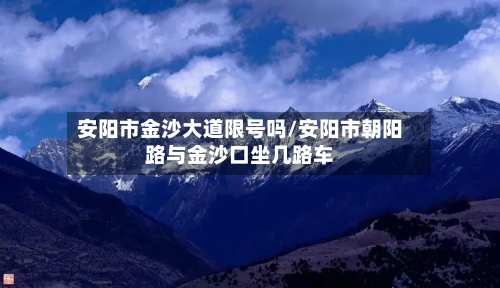 安阳市金沙大道限号吗/安阳市朝阳路与金沙口坐几路车-第2张图片