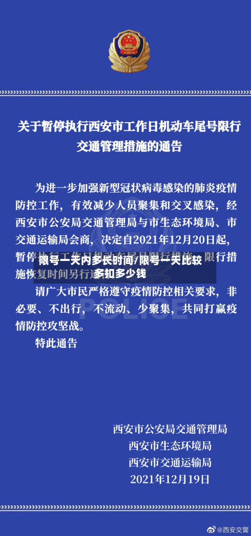 限号一天内多长时间/限号一天比较多扣多少钱