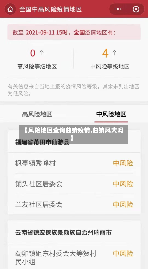 【风险地区查询曲靖疫情,曲靖风大吗】