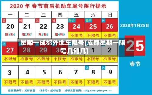 星期一成都外地车限号(成都星期一限号几和几)-第2张图片