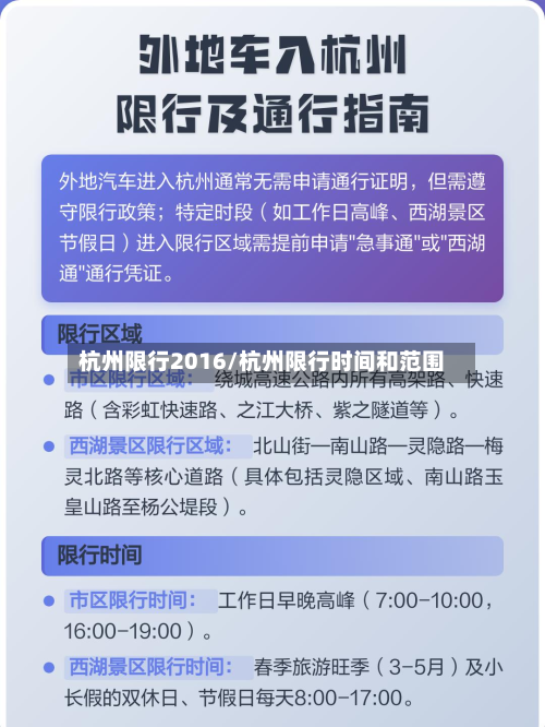 杭州限行2016/杭州限行时间和范围-第2张图片