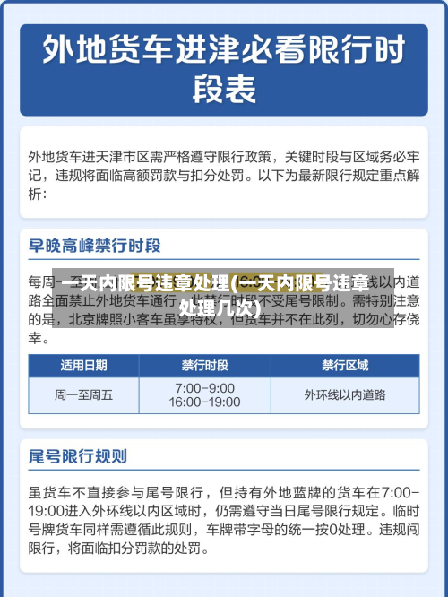 一天内限号违章处理(一天内限号违章处理几次)
