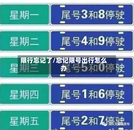 限行忘记了/忘记限号出行怎么办