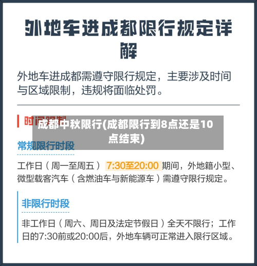 成都中秋限行(成都限行到8点还是10点结束)-第2张图片