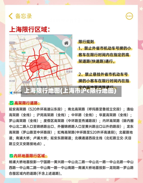 上海限行地图(上海市沪c限行地图)-第2张图片