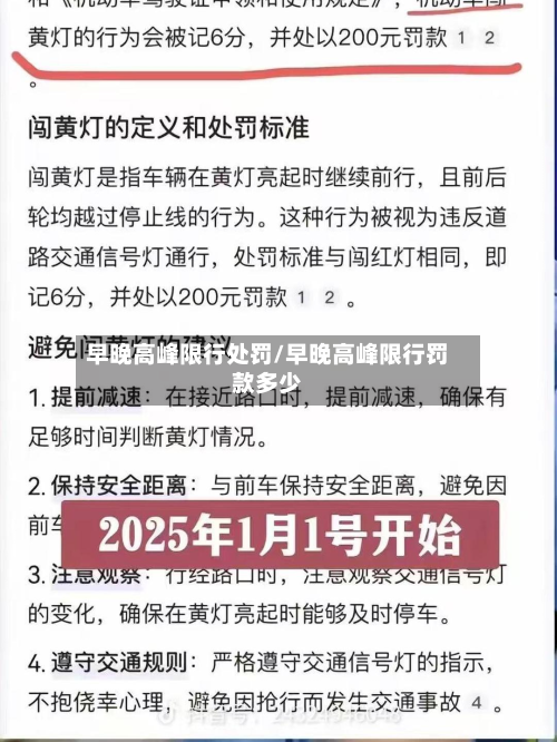 早晚高峰限行处罚/早晚高峰限行罚款多少-第3张图片