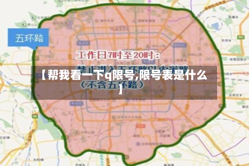【帮我看一下q限号,限号表是什么】-第2张图片