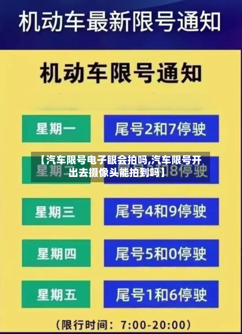 【汽车限号电子眼会拍吗,汽车限号开出去摄像头能拍到吗】-第2张图片