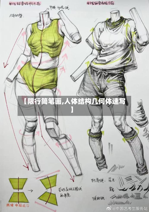 【限行简笔画,人体结构几何体速写】-第2张图片