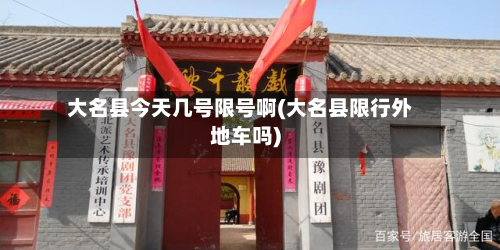 大名县今天几号限号啊(大名县限行外地车吗)-第2张图片