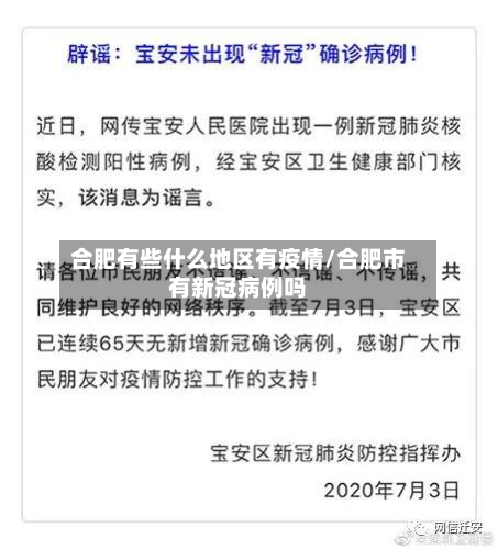 合肥有些什么地区有疫情/合肥市有新冠病例吗-第2张图片