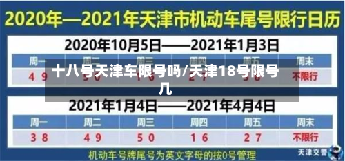 十八号天津车限号吗/天津18号限号几-第2张图片
