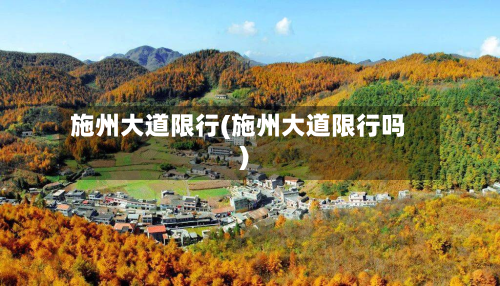 施州大道限行(施州大道限行吗)
