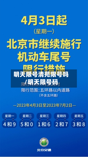 明天限号清苑限号吗/明天限号码
