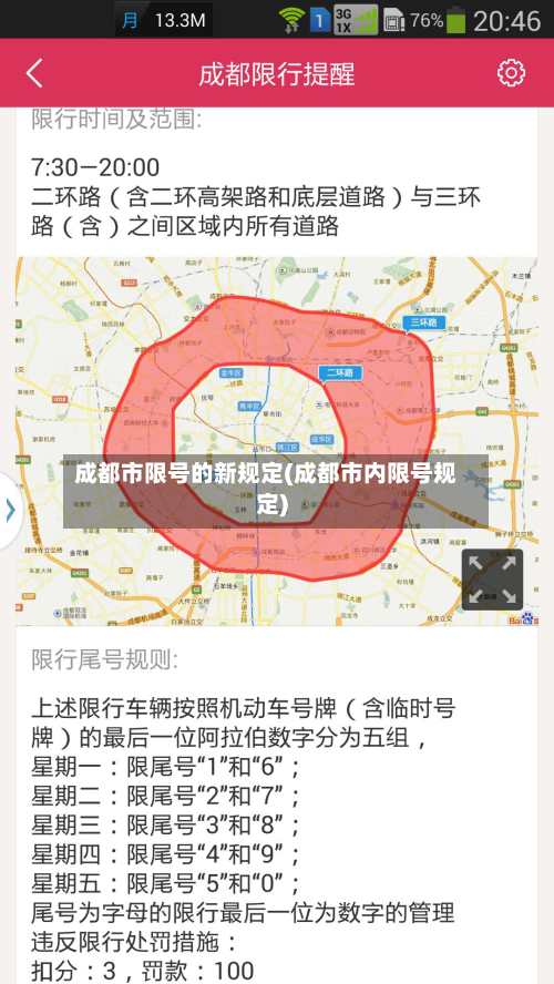 成都市限号的新规定(成都市内限号规定)