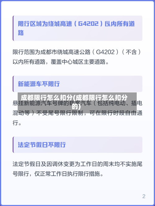 成都限行怎么扣分(成都限行怎么扣分的)