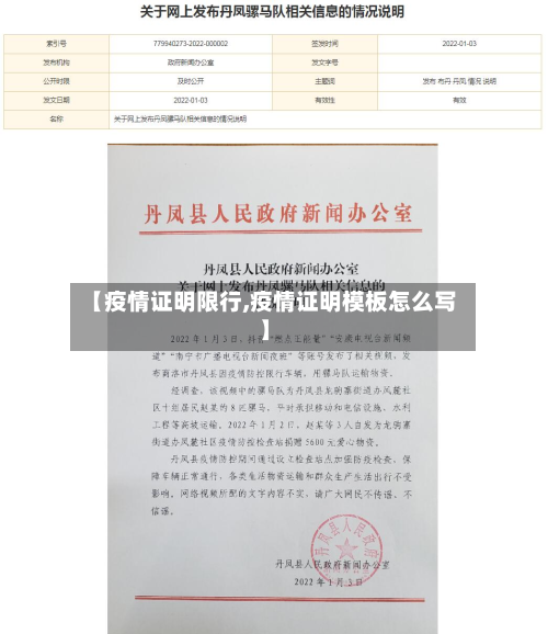 【疫情证明限行,疫情证明模板怎么写】