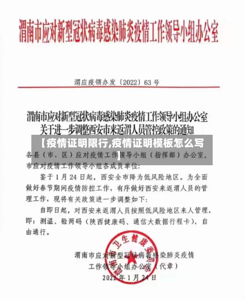 【疫情证明限行,疫情证明模板怎么写】-第2张图片