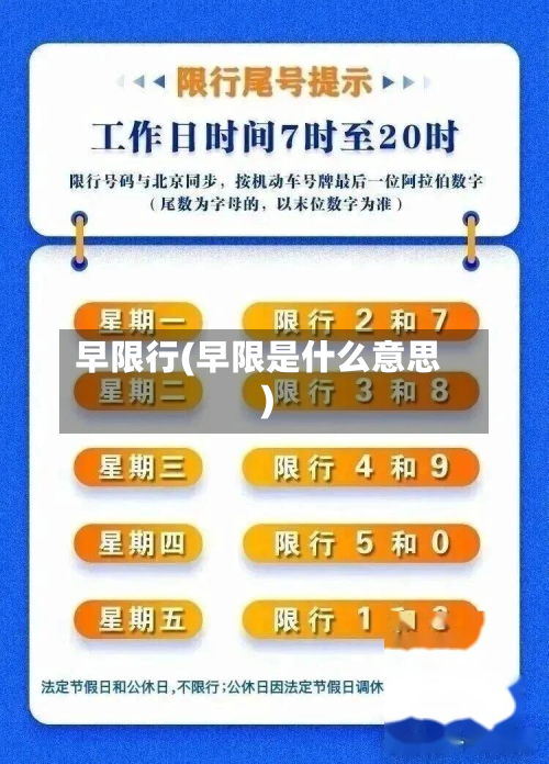 早限行(早限是什么意思)