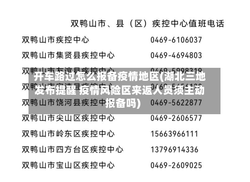开车路过怎么报备疫情地区(湖北三地发布提醒 疫情风险区来返人员须主动报备吗)