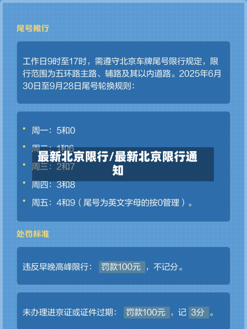 最新北京限行/最新北京限行通知-第3张图片