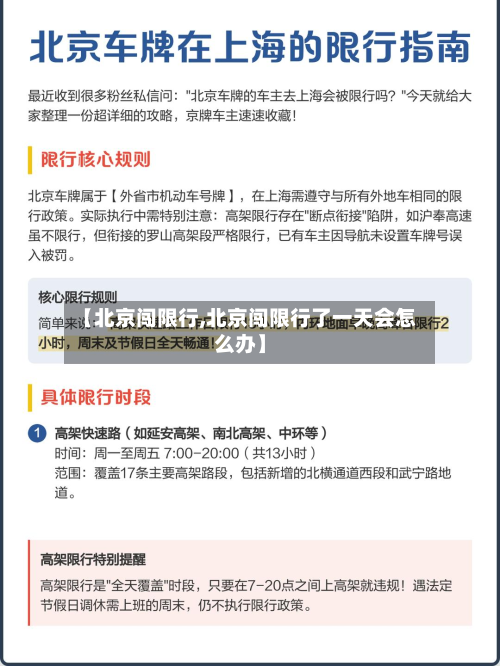 【北京闯限行,北京闯限行了一天会怎么办】-第2张图片
